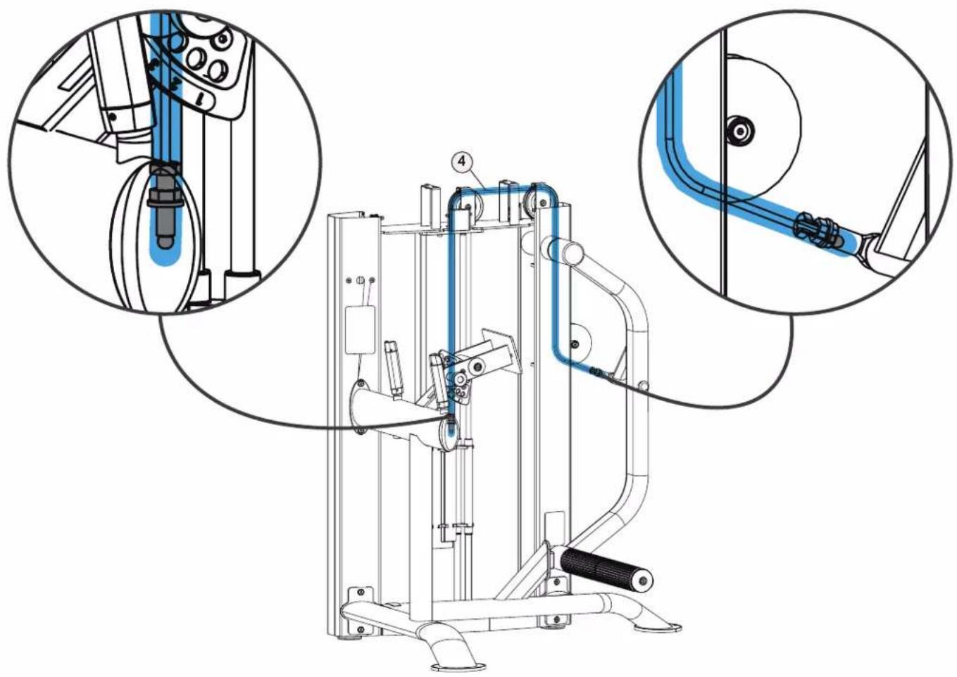 True SPL1700 - STEP 2—ROUTE CABLE THROUGH UPRIGHT AND MAIN FRAME ASSEMBLIES - 4