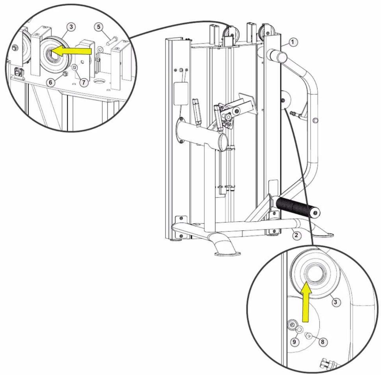 True SPL1700 - STEP 2—ROUTE CABLE THROUGH UPRIGHT AND MAIN FRAME ASSEMBLIES CONTINUED - 1