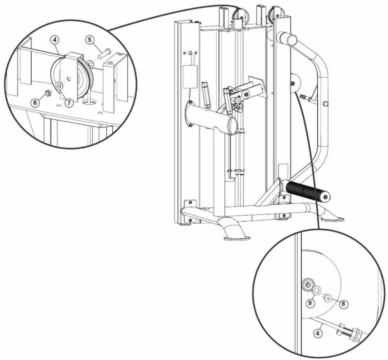 True SPL1700 - STEP 2—ROUTE CABLE THROUGH UPRIGHT AND MAIN FRAME ASSEMBLIES CONTINUED - 1