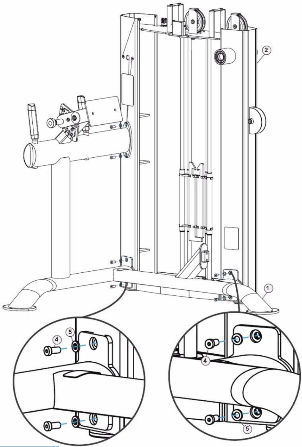 True SPL1700 - STEP 1—ATTACH MAIN FRAME ASSEMBLY TO UPRIGHT ASSEMBLY CONTINUED - 1