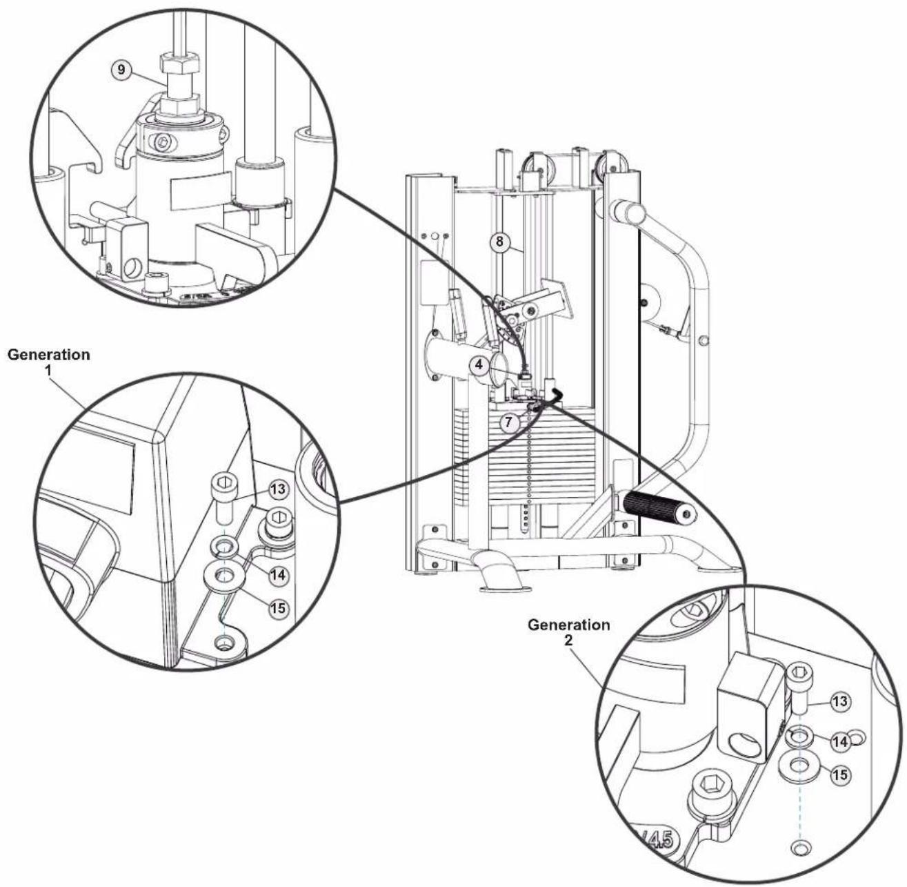 True SPL1700 - STEP 3—ATTACH WEIGHT STACK TO UPRIGHT ASSEMBLY CONTINUED - 1