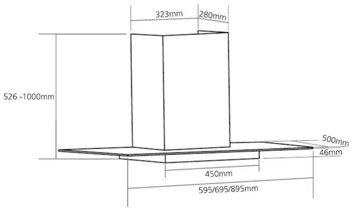 Caple FGC720 - PRODUCT DIMENSIONS - 1