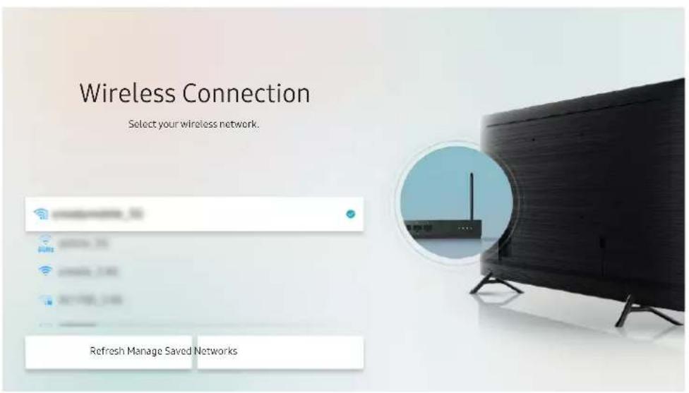 SAMSUNG QA98Q900RBG - Settings > General > Network > Open Network Settings > Wireless - 3