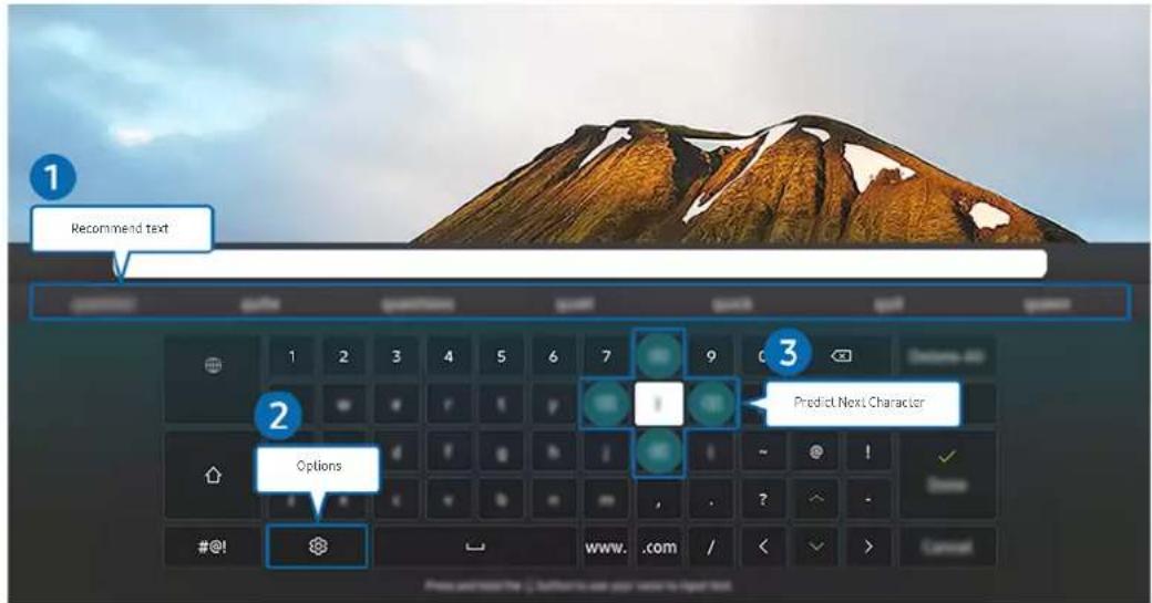 SAMSUNG UA75TU7000G - Entering Text using the On-Screen Virtual Keyboard - 1
