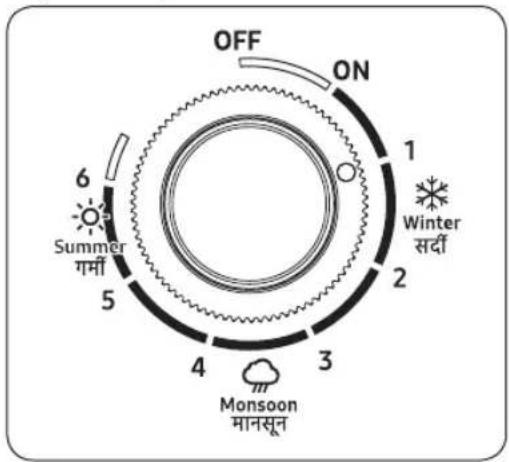 SAMSUNG RR21T2H2X9R - Adjusting the temperature control - 1