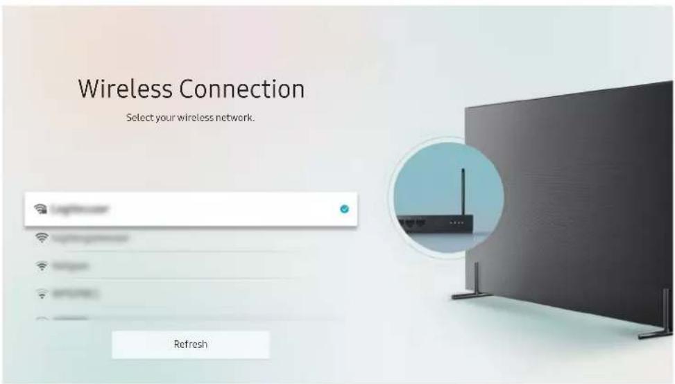 SAMSUNG UA65MU6300G - > Settings > General > Network > Open Network Settings > Wireless - 2