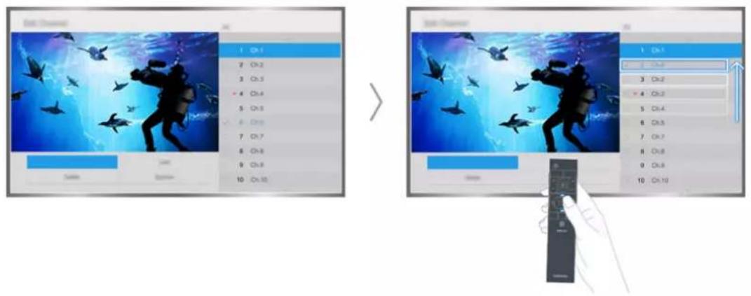 SAMSUNG UA48JU6680G - Rearranging or deleting channels - 1