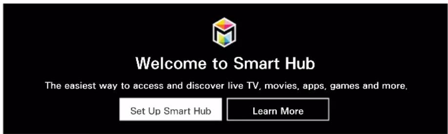 SAMSUNG UA48JU6680G - Setting up Smart Hub - 1