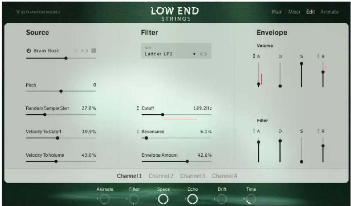 NATIVE INSTRUMENTS Low End Strings - Edit page - 1