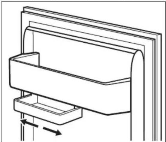 ZANUSSI ZWAN82ES - Posicionar as prateleiras da porta - 1