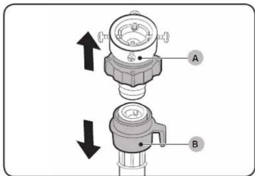 SAMSUNG WA65M4500HP - STEP 3 Connect the water hose - 1