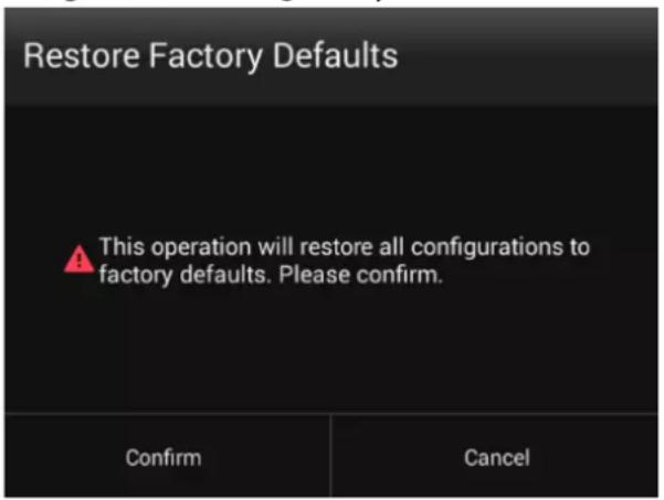 Dahua Technology LDH50-FAI400K - Restoring Factory Defaults - 1