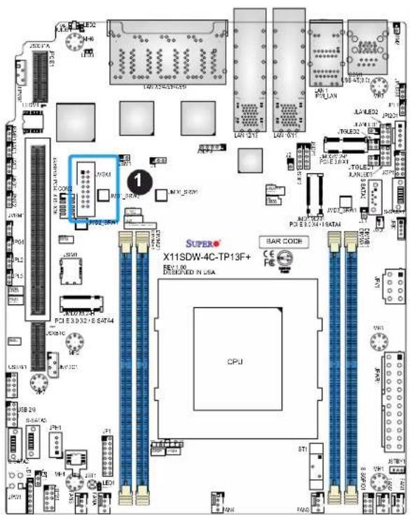 Supermicro X11SDW-16C-TP13F+ - VGA Header - 1
