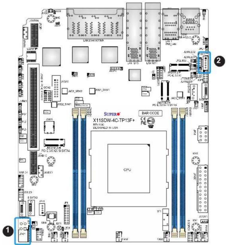 Supermicro X11SDW-16C-TP13F+ - Power SMB (I²C) Header - 1