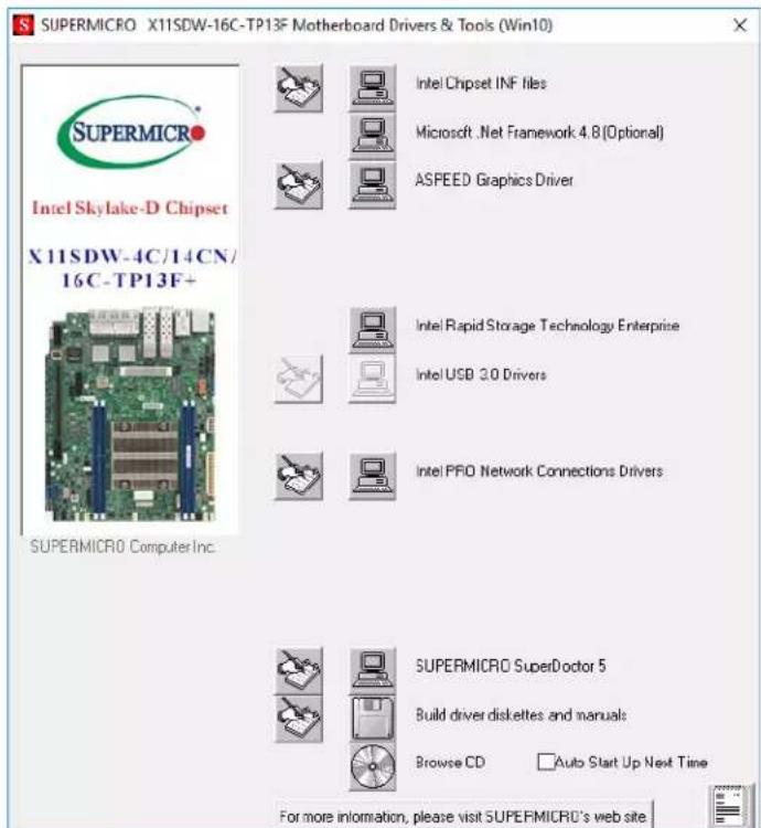 Supermicro X11SDW-16C-TP13F+ - B.1 Installing Software Programs - 2