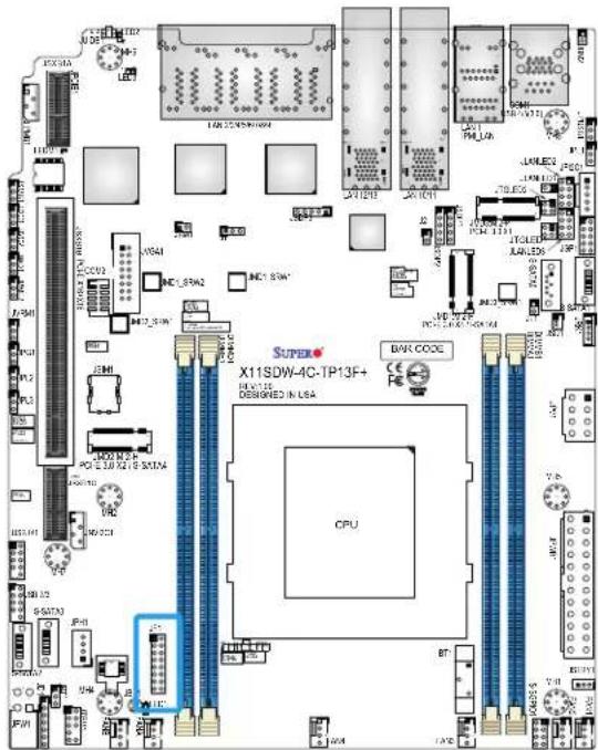 Supermicro X11SDW-16C-TP13F+ - Front Control Panel - 1