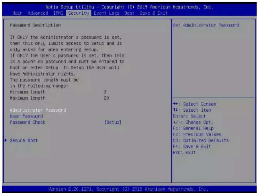 Supermicro X11SDS-8C - Security - 1