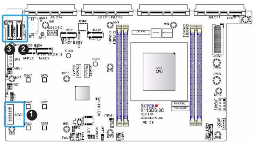 Supermicro X11SDS-8C - EDSFF Short Header - 1