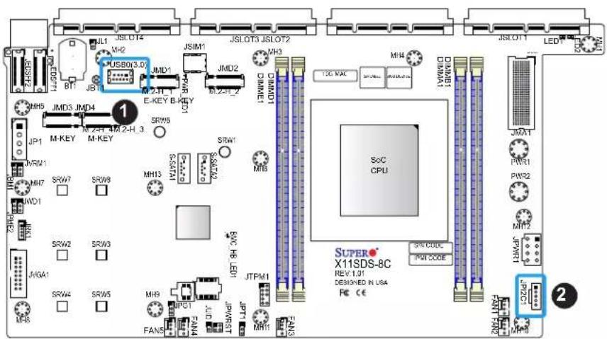 Supermicro X11SDS-8C - Power SMB (I²C) Header - 1