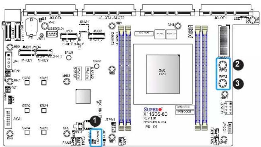 Supermicro X11SDS-8C - Bus Bar Connectors - 1