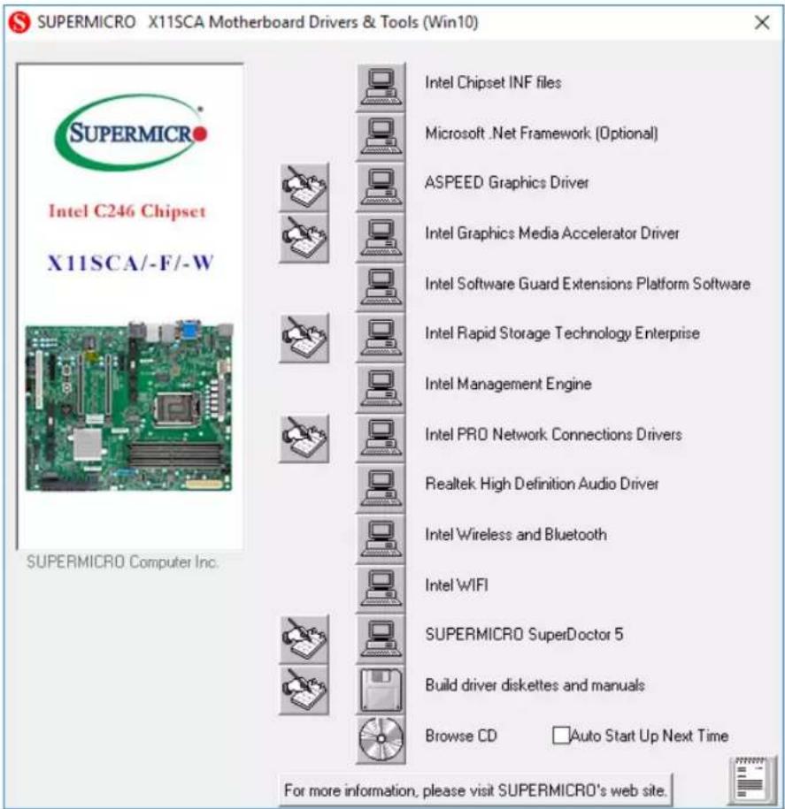 Supermicro X11SCA-W - B.2 Driver Installation - 1