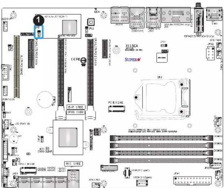 Supermicro X11SCA-W - VGA Enable/Disable (X11SCA-F Only) - 1