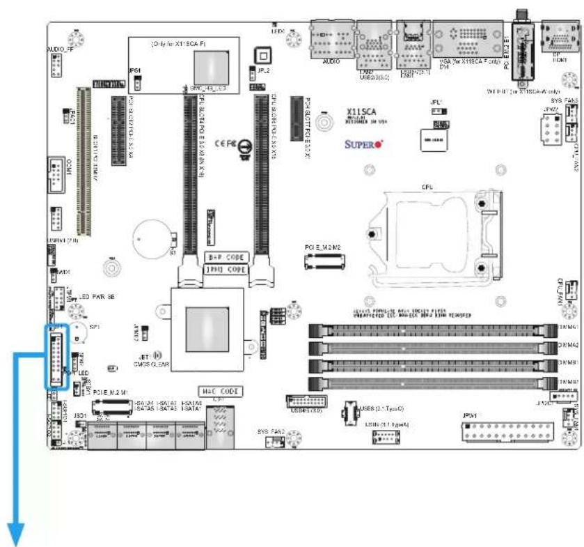 Supermicro X11SCA-W - Front Control Panel - 1