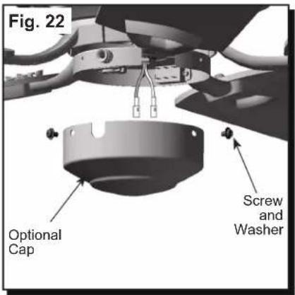 HONEYWELL Springhill 50185 - (Optional) To install the fan without a light kit: - 7