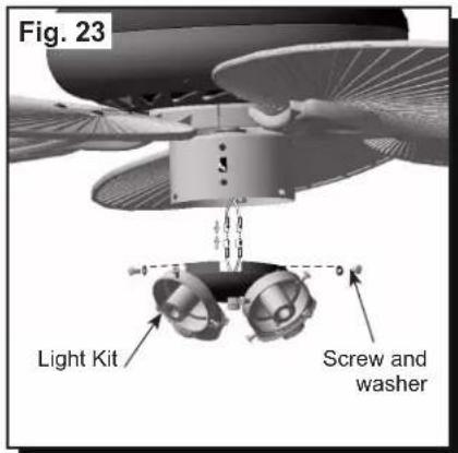 HONEYWELL Palm Island 50203 - (Optional) To install the fan without a light kit: - 8