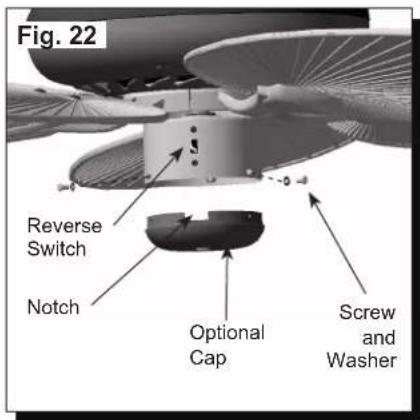 HONEYWELL Palm Island 50203 - (Optional) To install the fan without a light kit: - 7