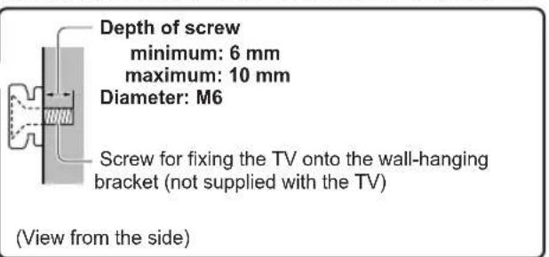 PANASONIC Viera TH-L50ET60M - ■ When using the wall-hanging bracket - 2
