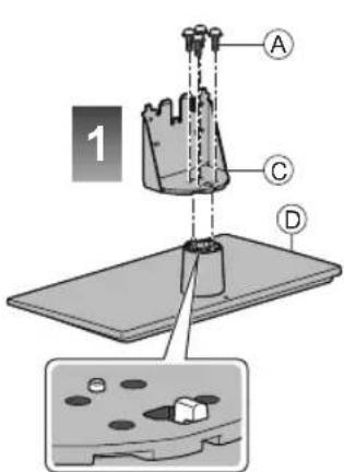 PANASONIC Viera TH-L50ET60M - ■ Assembling the pedestal - 1