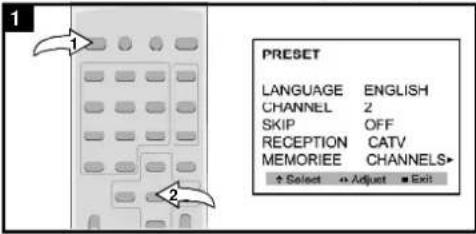 Emerson DTE351 - SETTING THE LANGUAGE - 1