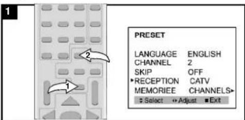 Emerson DTE351 - SETTING THE AIR/CATV MENU OPTION - 1