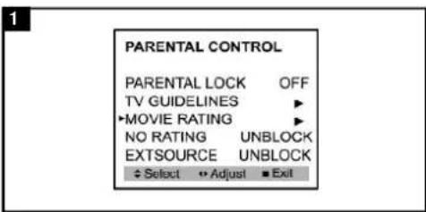 Emerson DTE351 - MOVIE RATING SET UP - 1