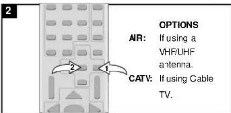 Emerson DTE351 - SETTING THE AIR/CATV MENU OPTION - 2