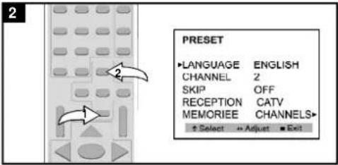 Emerson DTE351 - SETTING THE LANGUAGE - 2
