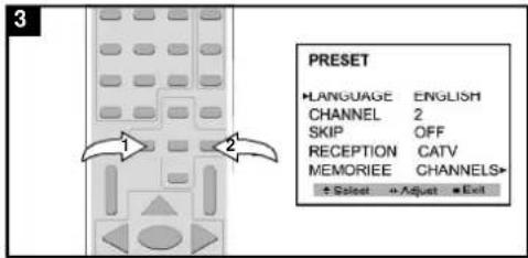 Emerson DTE351 - SETTING THE LANGUAGE - 3