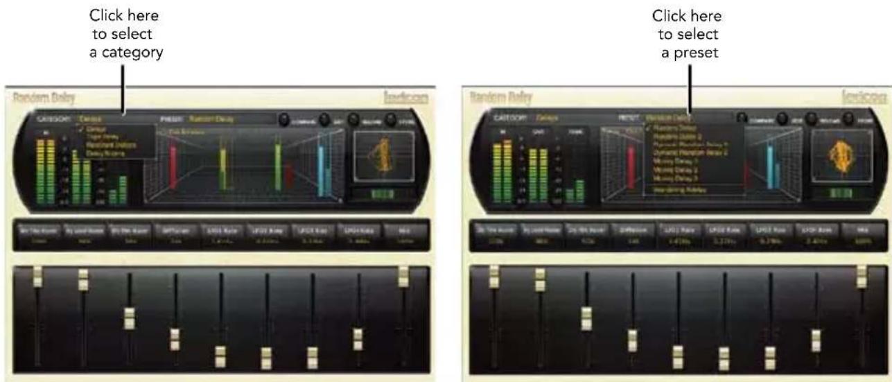 LEXICON PCM Native Random Delay - Loading a Preset - 1