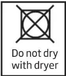 Do not dry with dryer