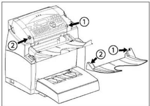 XEROX FaxCentre F116L - INSTALLING THE DOCUMENT OUTPUT TRAY - 1