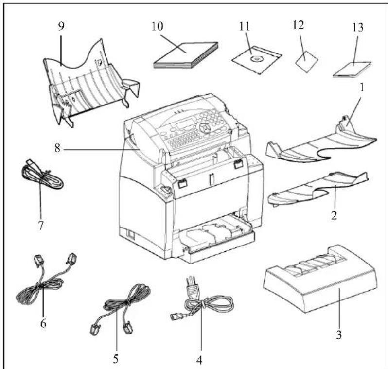 XEROX FaxCentre F116L - UNPACKING THE MACHINE PARTS - 1