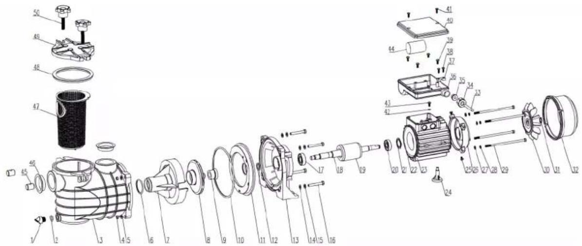 WilTec 51561 - Exploded views and parts lists - 1