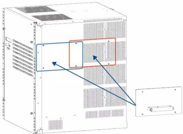 Diagram of an industrial control unit with labeled components and directional arrows indicating movement or flow.