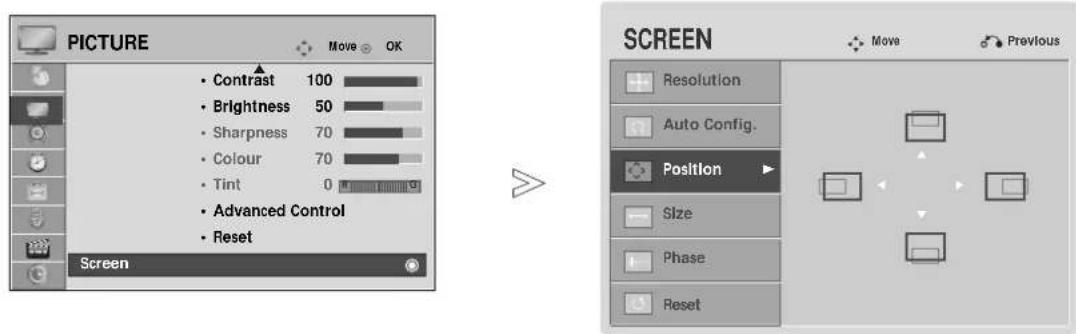 LG 60PS70FD - Adjustment for screen Position, Size, Phase - 1