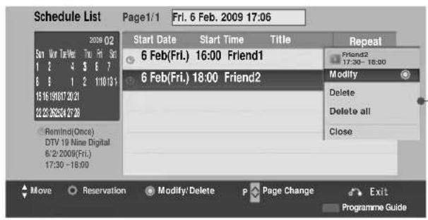 LG 60PS70FD - SCHEDULE LIST - 3