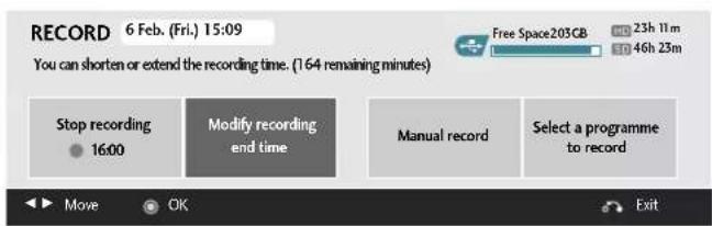 LG 60PS70FD - Modify recording end time - 1