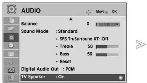 LG 60PS70FD - TV SPEAKERS ON/OFF SETUP - 1