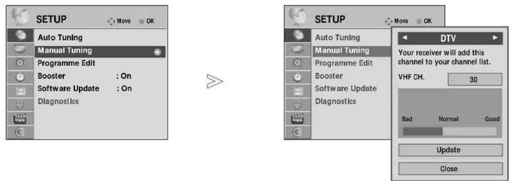 LG 50PS70FD - MANUAL PROGRAMME TUNING (IN DIGITAL MODE) - 1