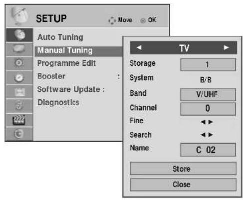 LG 50PS70FD - MANUAL PROGRAMME TUNING (IN ANALOGUE MODE) - 3